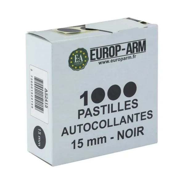 Pastilles autocollantes 19mm noire