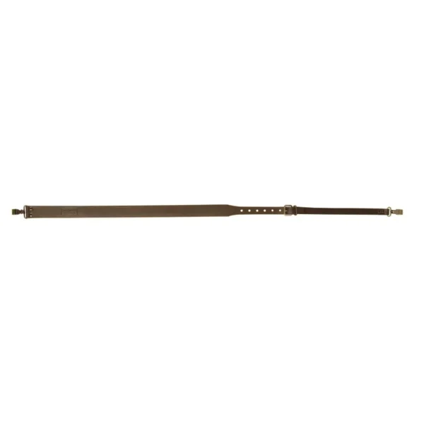 Bretelle fusil en croûte de cuir avec mousquetons