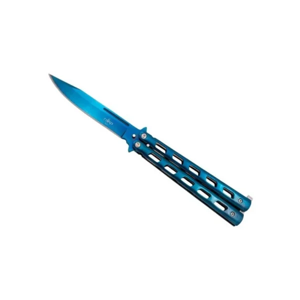 Couteau papillon THIRD bleu
