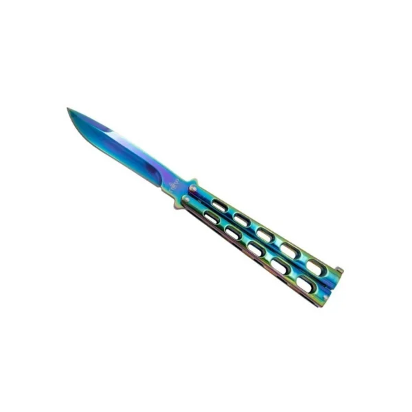 Couteau papillon THIRD arc en ciel
