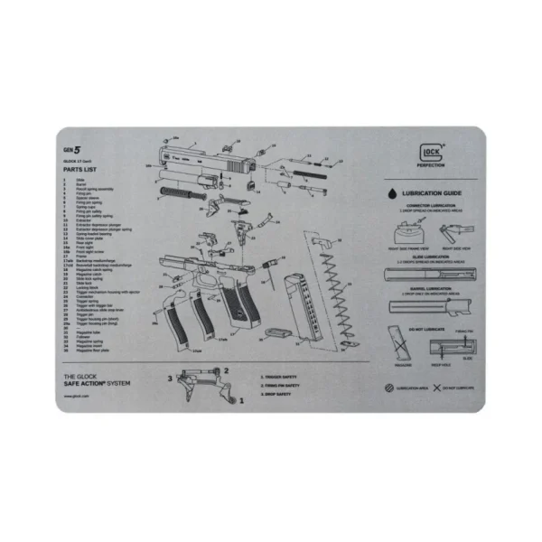 Tapis Glock de démontage et d’entretien gris GEN 5