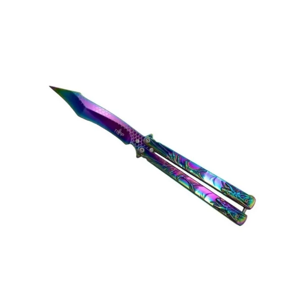 Couteau papillon THIRD DRAGON ARC-EN-CIEL