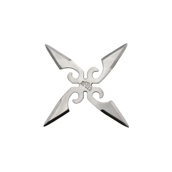 Shuriken 4 branches acier 420 silver