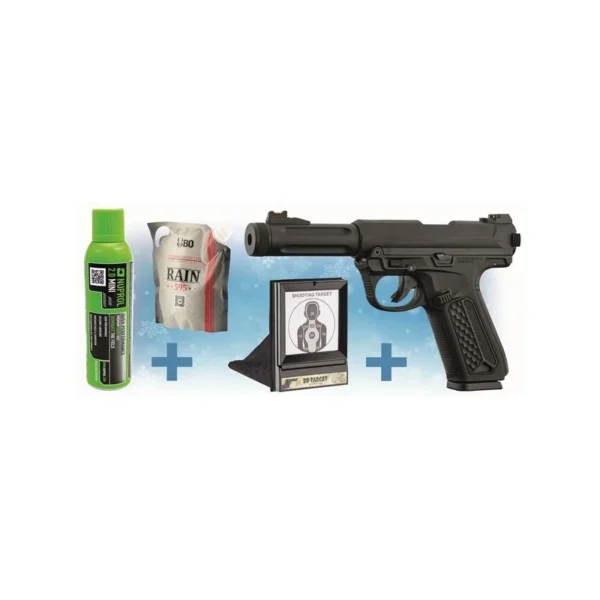 Pack réplique GBB AAP01 + billes + cible + gaz