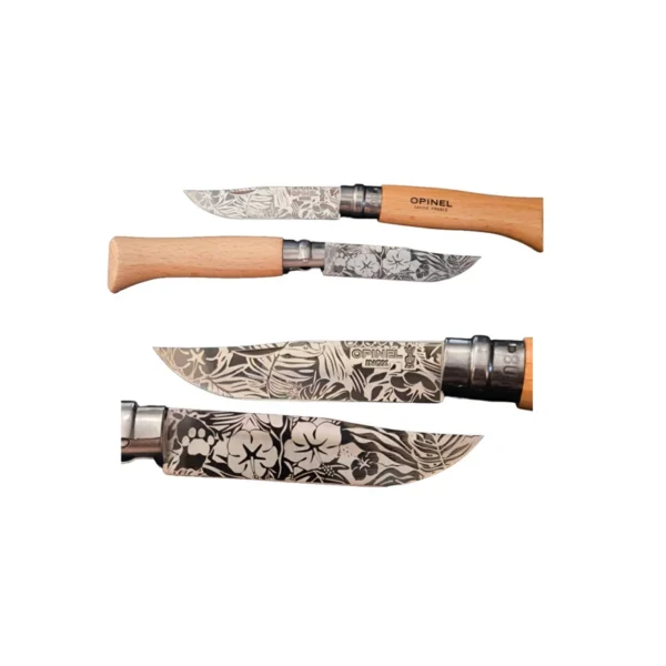 Couteau OPINEL n°08 inox gravure Guyane