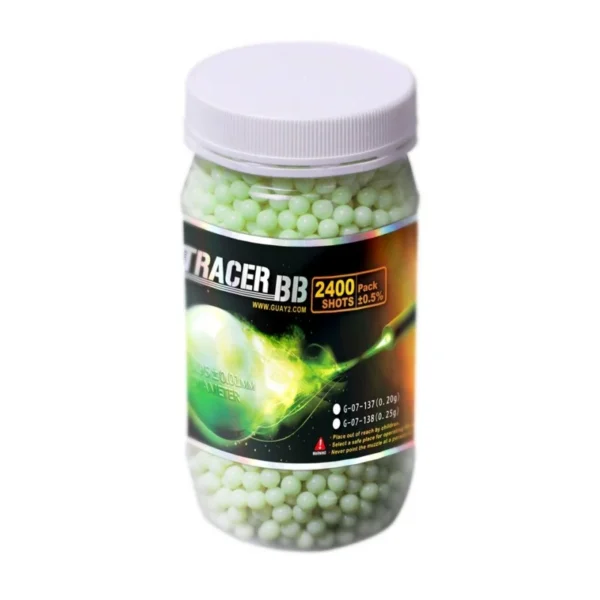 Billes air-soft traçantes vertes 0.20G G&G