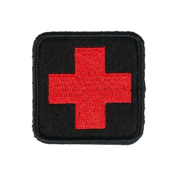 Patch croix rouge HV brodé