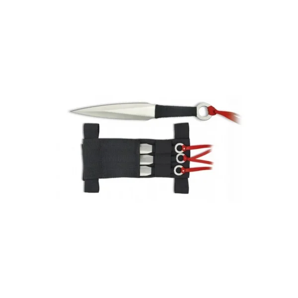 Lot de 3 couteaux de lancer avec ruban