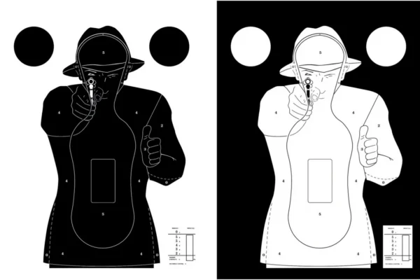 Acheter Cibles Cartons Silhouette Police 51×71 cm | toutpourlahutte.fr