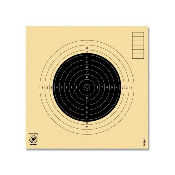 100 CIBLES NUMEROTEES CARABINE 50m 20x20cm | WesternGuns