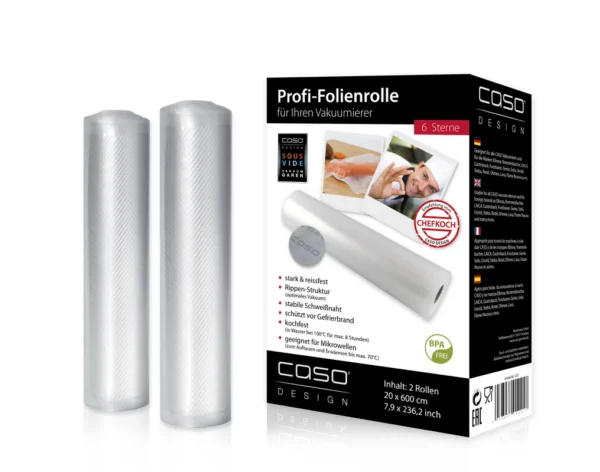 Rouleau de film d’emballage sous vide Caso 20×600 cm (2)