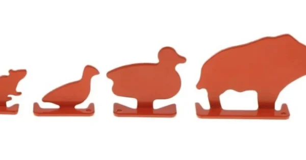 Cible silhouette 4 figurines animaux (rat, perdrix, canard et sanglier)