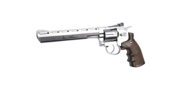 Revolver Dan Wesson chromé 8″ cal. 4.5 mm BBs – Révolver à plomb