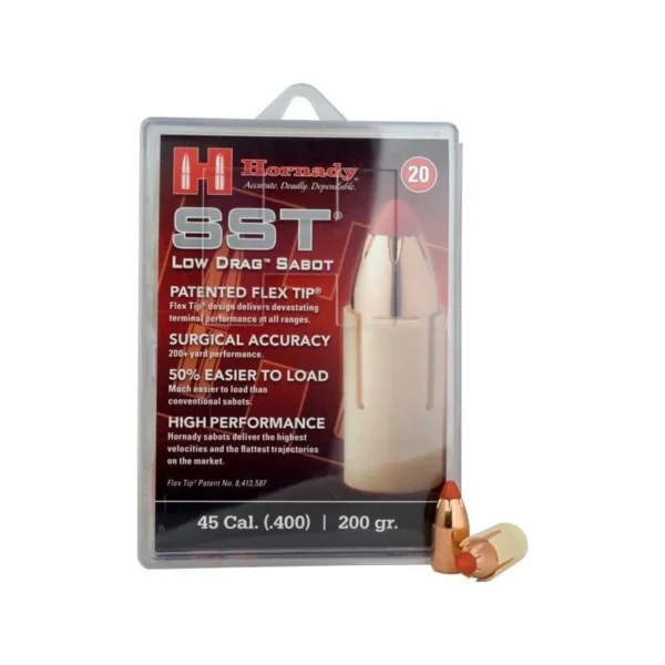 20 BALLES HORNADY CAL 45 AVEC SABOT 200GR SST | WesternGuns