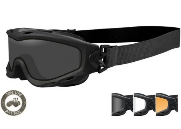 Lunettes Wiley X Spear Dual Lens Smoke/Clear/Rust Black Frame