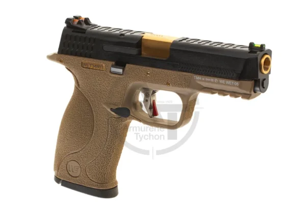 MP 9 WET-05 BK Gold Barrel Metal Version GBB WE