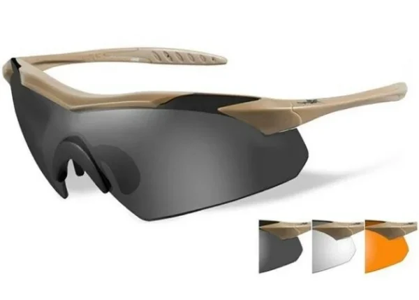 Lunettes Wiley X Vapor 2.5 Gris/Clear/Rust Tan Monture