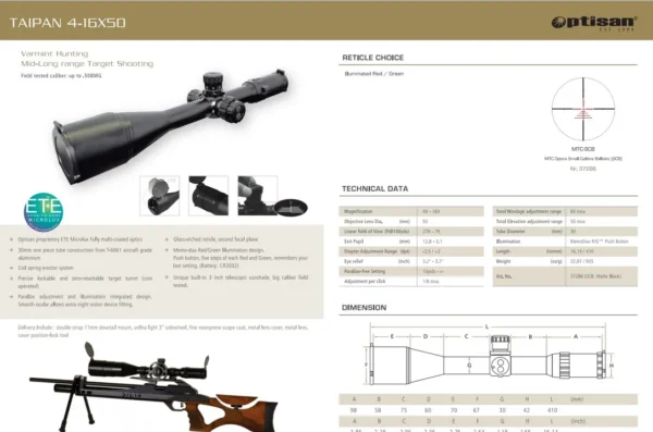 Taipan 4-16×50