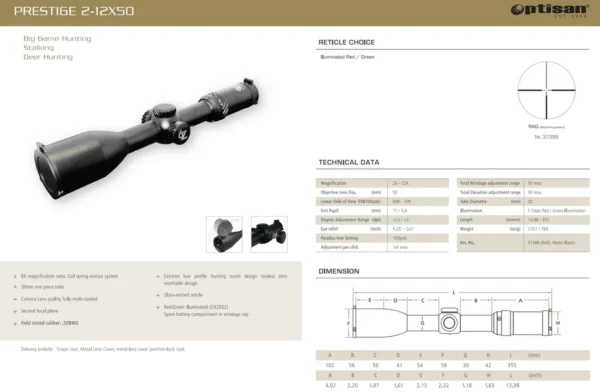 Prestige 2-12×50