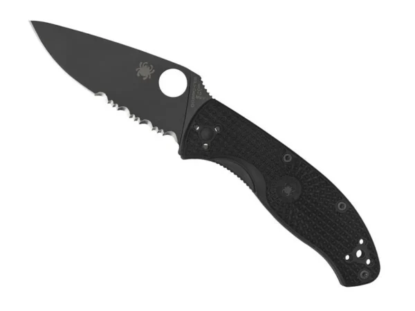 SPYDERCO TENACIOUS TOUT NOIR SEMI-DENTEE
