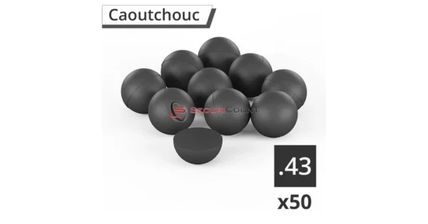 50 Billes caoutchouc rubber UMAREX cal.43 (en sachet) – Munitions & Cartouches/Munitions de Défense – securicount