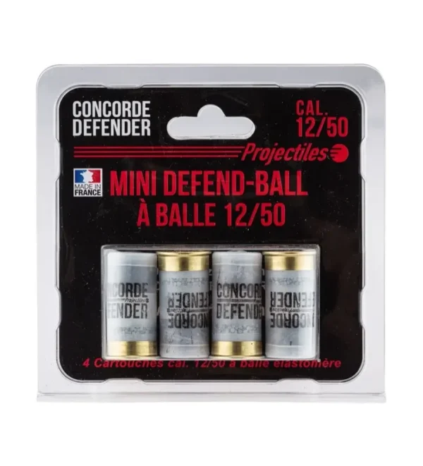 4 cartouches Mini Defend-Ball cal. 12/50 à balle Elastomere Bior – Tout-Chasse.fr