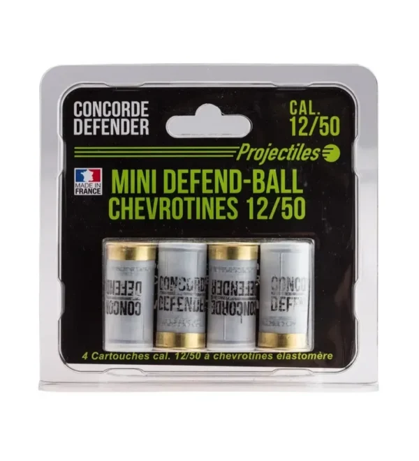 4 cartouches Mini Defend-Ball cal. 12/50 chevrotine Elastomere – Tout-Chasse.fr