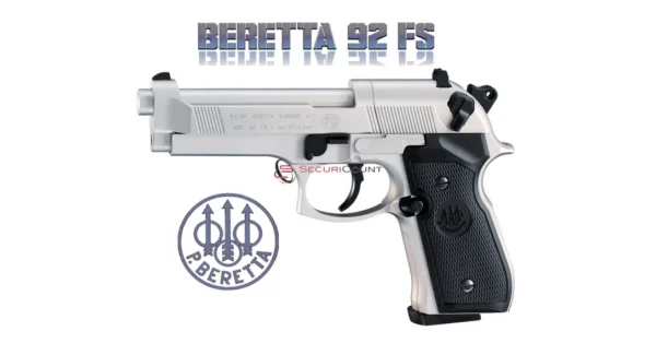 Beretta M92 FS Nickel Crosse noire UMAREX 3.5 j cal. 4.5 mm – Tir de loisir/Pistolet à plomb – securicount
