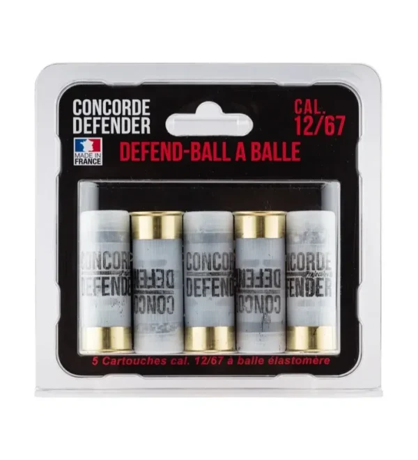 5 cartouches Defend-Ball cal. 12/67 à balle Elastomere Bior – Tout-Chasse.fr