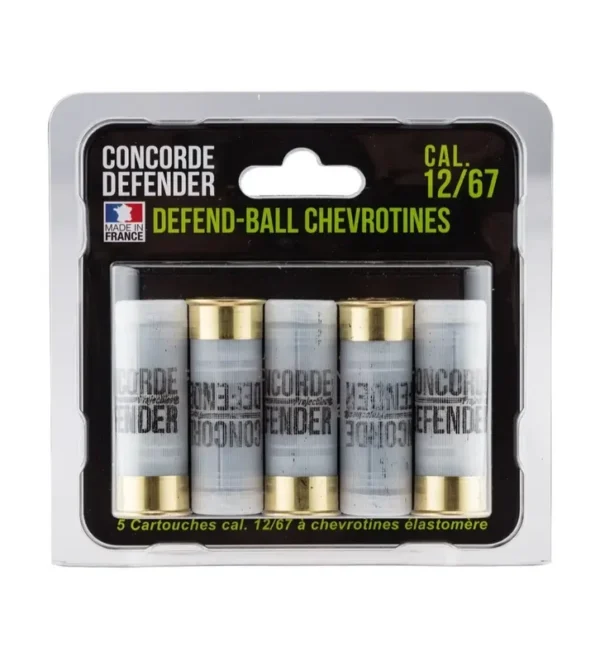 5 cartouches Defend-Ball cal. 12/67 chevrotines Elastomere – Tout-Chasse.fr