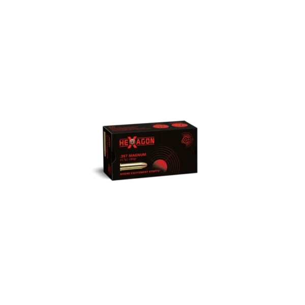 50 CARTOUCHES GECO HEXAGON 180GR CALIBRE 357MAG REF 2409986 | WesternGuns