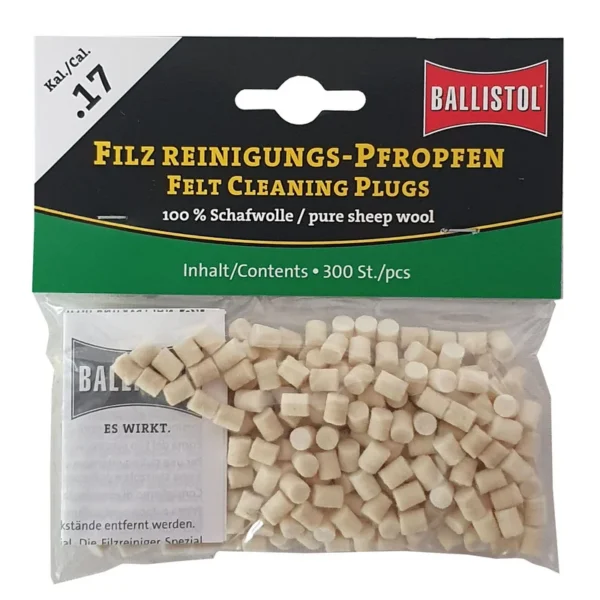 Acheter des tampons de nettoyage en feutre classique Ballistol cal. .17 – 300 pcs.