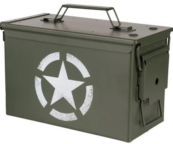 Munitionskiste Kal. 50mm – US Armee Stern – Didi´s Armeeshop