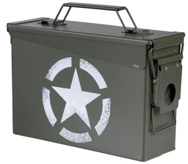 Munitionskiste Kal. 30 mm – US-Armee-Stern – Didi´s Armeeshop