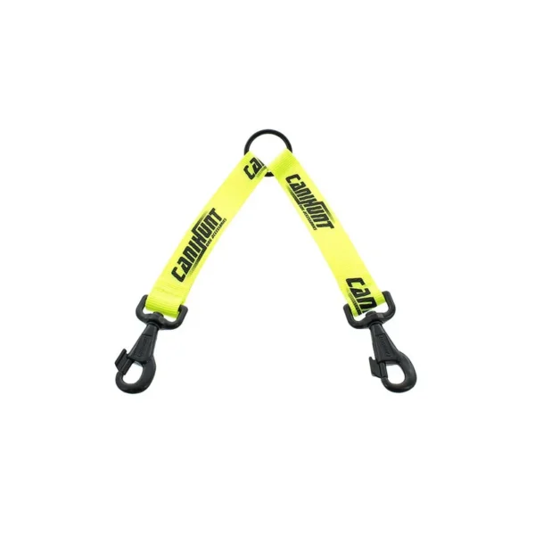 ACCOUPLE CANIHUNT SANGLE PLATE CHIENS 30CM JAUNE AU CHOIX POUR 2 CHIENS