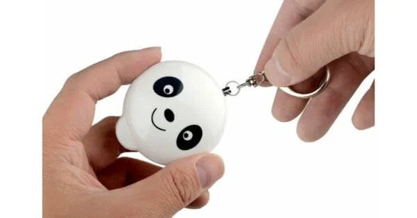 Alarme de défense Panda blanc – Alarme sonore de poche