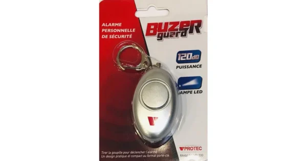 Alarme anti agression grise 120 Db – Alarme/Alarme sonore de poche – securicount