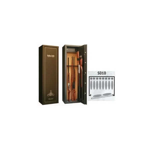 ARMOIRE FORTE INFAC 8 + 2 ARMES A LUNETTE + COFFRE INTERIEUR | WesternGuns
