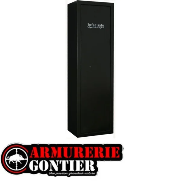 Armoire forte INFAC SENTINEL 8+2 armes avec lunette + coffre interieur sur l’ArmurerieGontier.fr