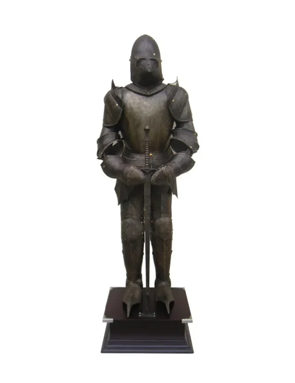 Armure noire française de chevalier