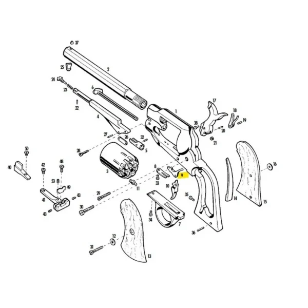 ARRETOIR DE BARILLET INOX PIETTA REMINGTON 1858 REF 436/IX | WesternGuns