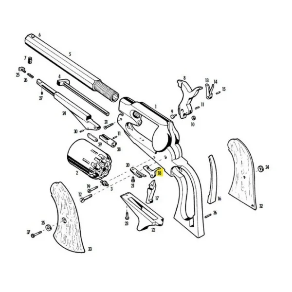ARRETOIR DU BARILLET REMINGTON POCKET REF RP6021 | WesternGuns