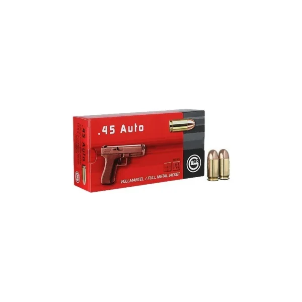 B – 50 CARTOUCHES GECO FMJ 230GRS CALIBRE 45ACP REF 2317714 | WesternGuns