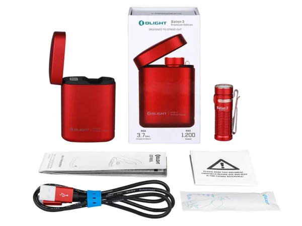 OLIGHT BATON 3 PREMIUM KIT ROUGE