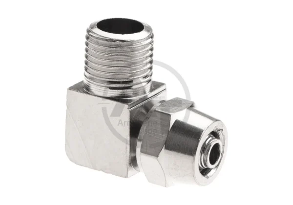 HPA 6mm Hose Coupling with Screwed Catch 90 Degree – Outer 1/8 NPT
