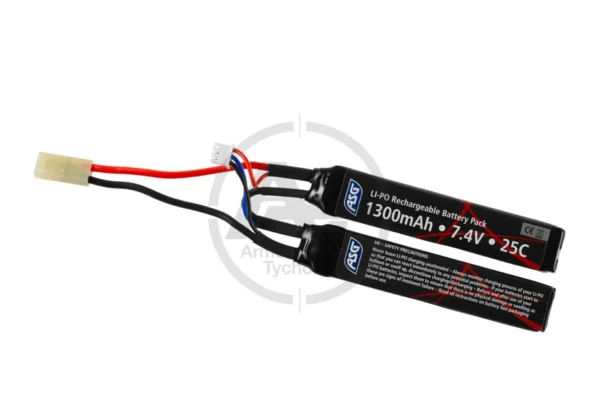 Lipo 7.4V 1300mAh 25C Twin Type