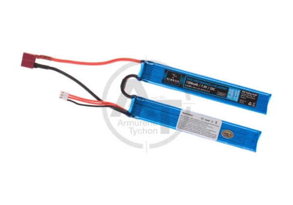Lipo 7.4V 1300mAh 25C Twin Type T-Plug (Nimrod) Lipo 7.4V 1300mAh 25C Twin Type
