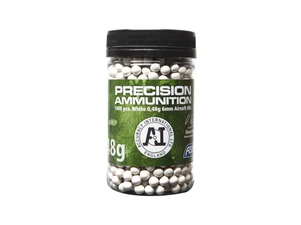Billes Airsoft 6mm Accuracy Int. 0.48g x 1000 blanches