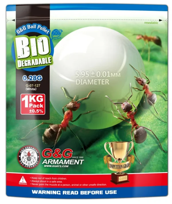 Billes Airsoft 6mm 0,28g BIO en sachet de 1 kg