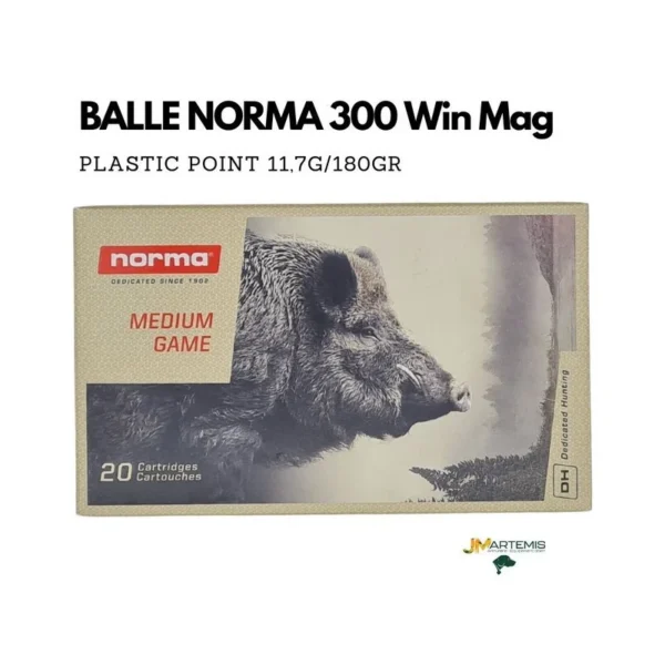 Balle de chasse NORMA 300WM PLASTIC POINT PPCP 180gr